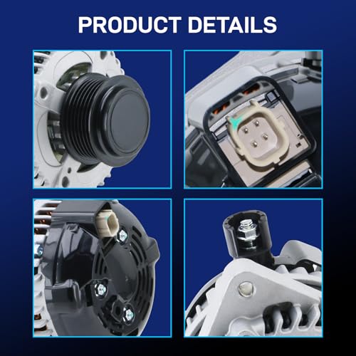 Image of 11573N New Alternator Compatible with Honda Odyssey 2011 2012 2013, Pilot 2012 2013 2014 2015, Ridgeline 2012 2013 2014 V6 3.5L Replace CSJ24 9764219-124 104210-1240 31100-RV0-A01