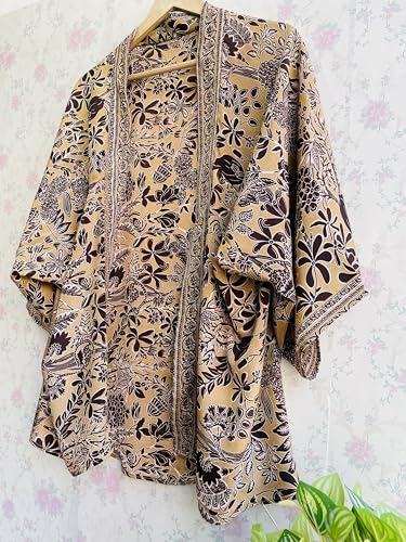Silk Short Duster Jacket –bohemian Kimono for Casual Summer Vibes and Beach Relaxation Cardigan Beach Kimono Open Front Swimsuit Cover4