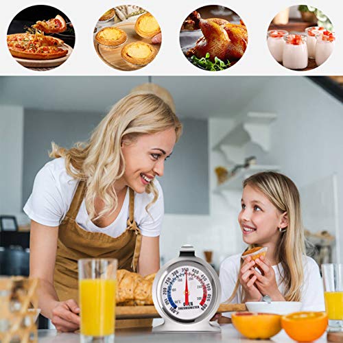 Oven Thermometer Oven Grill Fry Chef Smoker Thermometer Instant Read Stainless Steel Thermometer Kitchen Cooking Thermometer With Hook And Panel Base Hang For Kitchen Home Cooking Baking Bbq (2 Pack) #TOP4