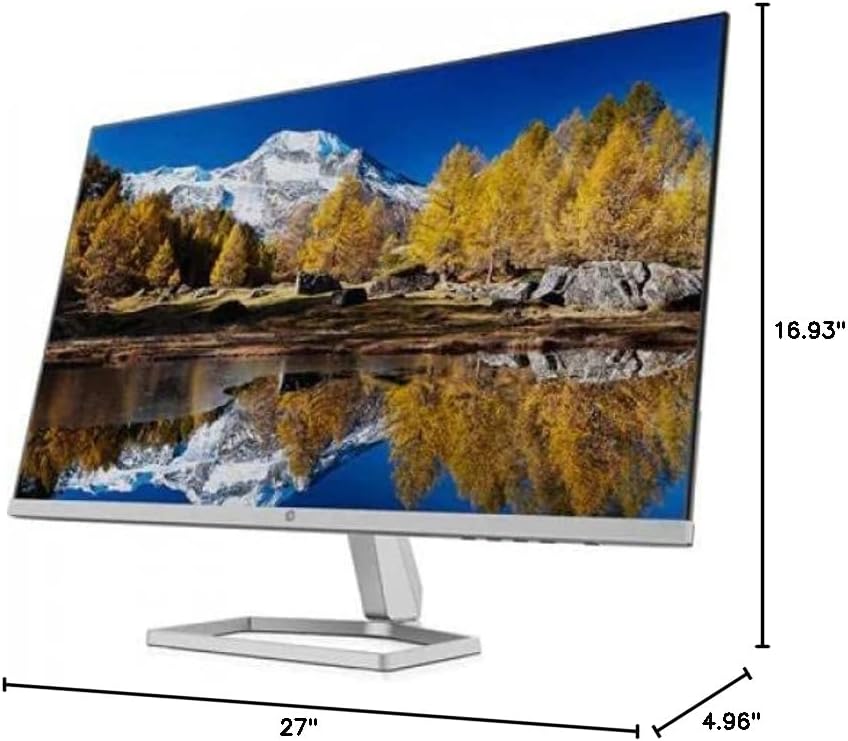 HP M27fq QHD Monitor - Computer Monitor with 27-inch IPS Display (1440p) - Eyesafe & Color Accurate - AMD Freesync Technology - HDMI - Borderless Design for Dual Setups - Tilt Adjustment - Black image 6 of 6 B091FW34ZH