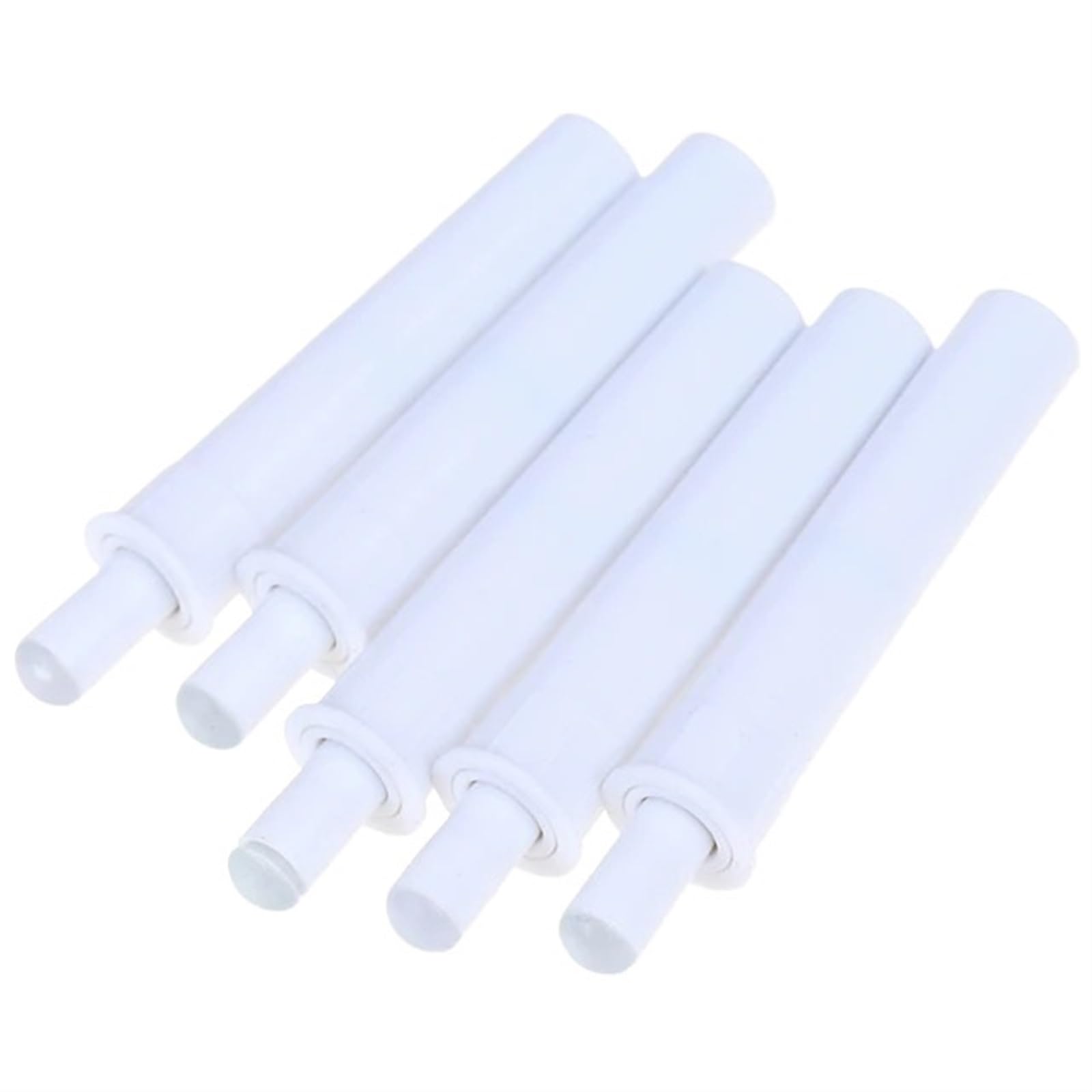 Kjbdqqh White Catches 5Pcs Gray/ Push To Open System Damper Buffer For Cabinet Door Cupboard Catch With Magnet For Kitchen Furniture Hardware For Door(White)