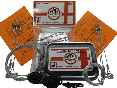 Vigilant Trails Pocket/Survival Snare Traps - Stage 2 | Includes Patent Pending Snare