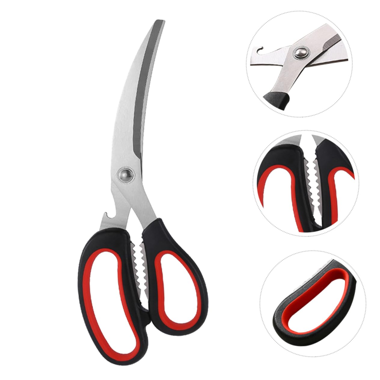 Unomor Kitchen Scissors for Meat Vegetables Heavy Duty Chicken Bone Shears with Ergonomic Grip Tightness for Cooking Tasks