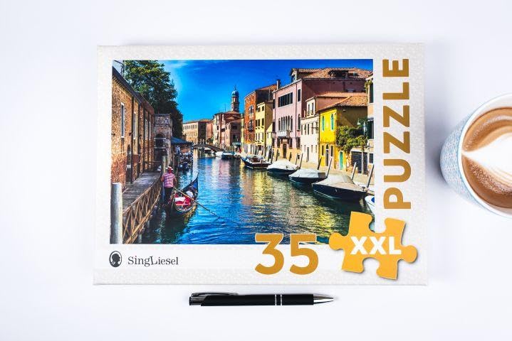 Demenz-Puzzle: Venedig. Das Demenz-Puzzle-Spiel mit 35 Puzzle-Teilen im XXL-Format: Der Puzzle-Spiele-Spaß bei Demenz. Ideal als Geschenk, Aktivierung und Beschäftigung bei Demenz: 5