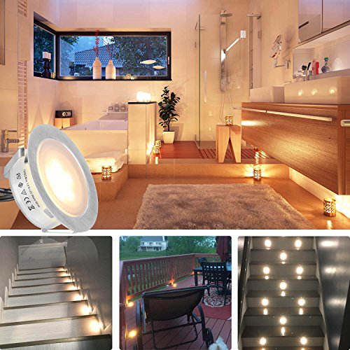 Smy Lighting Recessed Led Deck Lights Kits 6 Pack, (Upgrade Version) Outdoor Led Deck Lighting Waterproof Ip67,Low Voltage Led Lights For Garden,Yard Steps,Stair,Patio,Pool Deck,Kitchen Decoration #TOP1