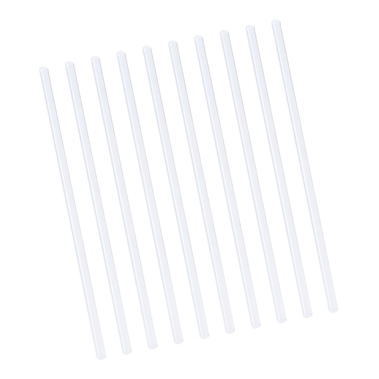 CIYODO 10 Pcs Glass Rod Cocktail Drink Stirrers Practical Mixer Rod Reusable Mixing Tool Lab Stirrers Coffee Stirrer Stir Bars Lab Stirrer Bars Beverages Drinks Glass Stir Rods re-usable