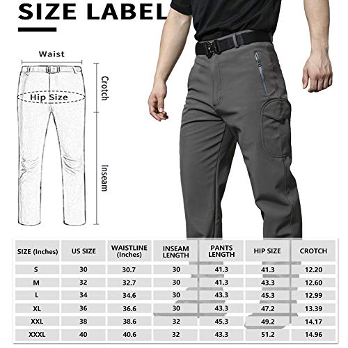 image for ANTARCTICA Men's Winter Fleece Lined Softshell Tactical Pants for Ski 