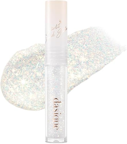 Miniatura 2 de Dasique Starlit Jewel - Purpurina líquida (01 dorado congelado)  Sombra de purpurina parpadeante  Larga duración  Acabado brillante multidimensional