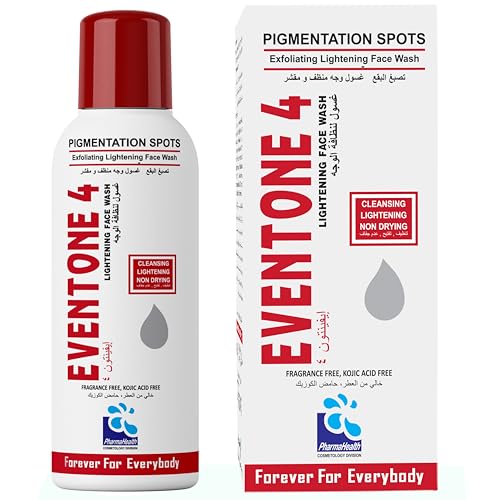 Pharmahealth Eventone 4 Lightening Face Wash Vitamin C Licorice Extract & Salicylic Acid Brightening & Exfoliating Cleanser for Pigmentation Spots Gentle Foaming Wash for Men & Women 100 ml