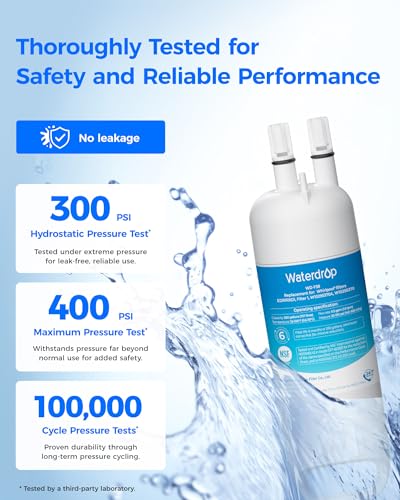 Image of Waterdrop EDR1RXD1 Refrigerator Water Filter Replacement for Everydrop Filter 1, W10295370A and Air Filter Replacement for Whirlpool W10311524, FreshFlow AIR 1, 3 Combo