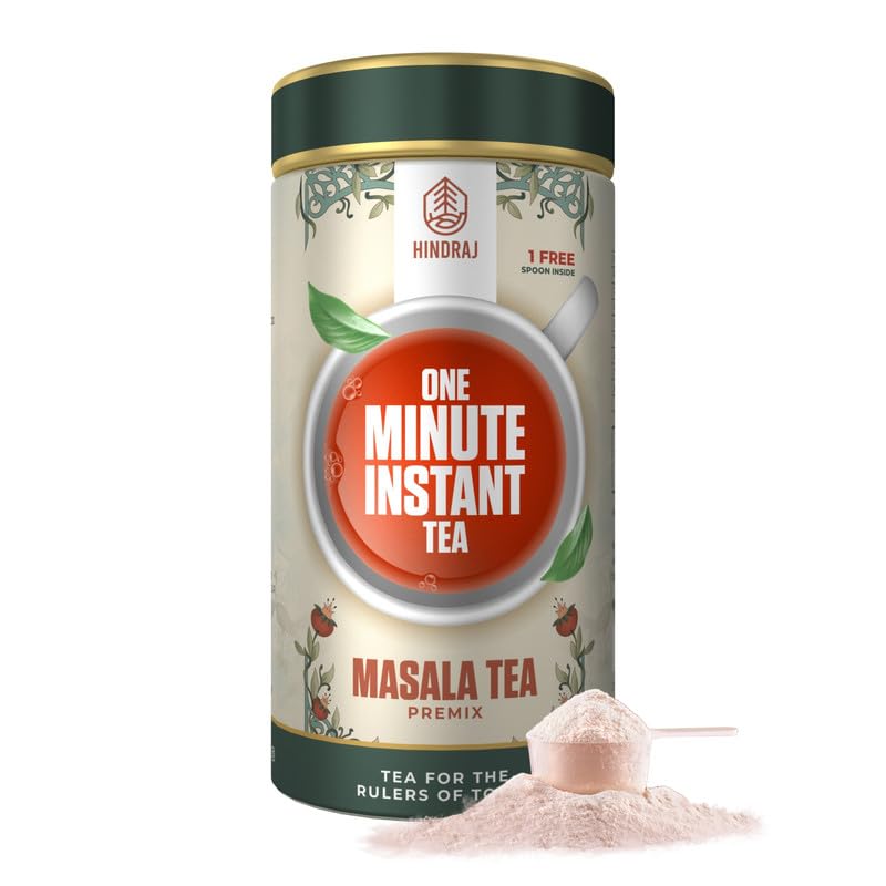 Image of Hindraj Instant Kadak Chai Premix Masala Tea 200 g On-the-Go Tea Powder Aromatic Blend of Cardamom, Cinnamon & Ginger Makes 20 Cups Quick, Spicy, Bold Flavor