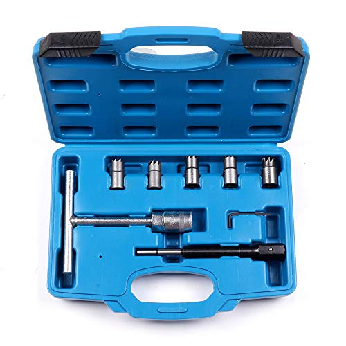 ECCPP 7Pcs Diesel Injector Set Seat Cutter Cleaner Disassemble Tool Kit Fit for Mercedes-Benz CDI for BMW, for Ford, for Peugeot, for Citroen