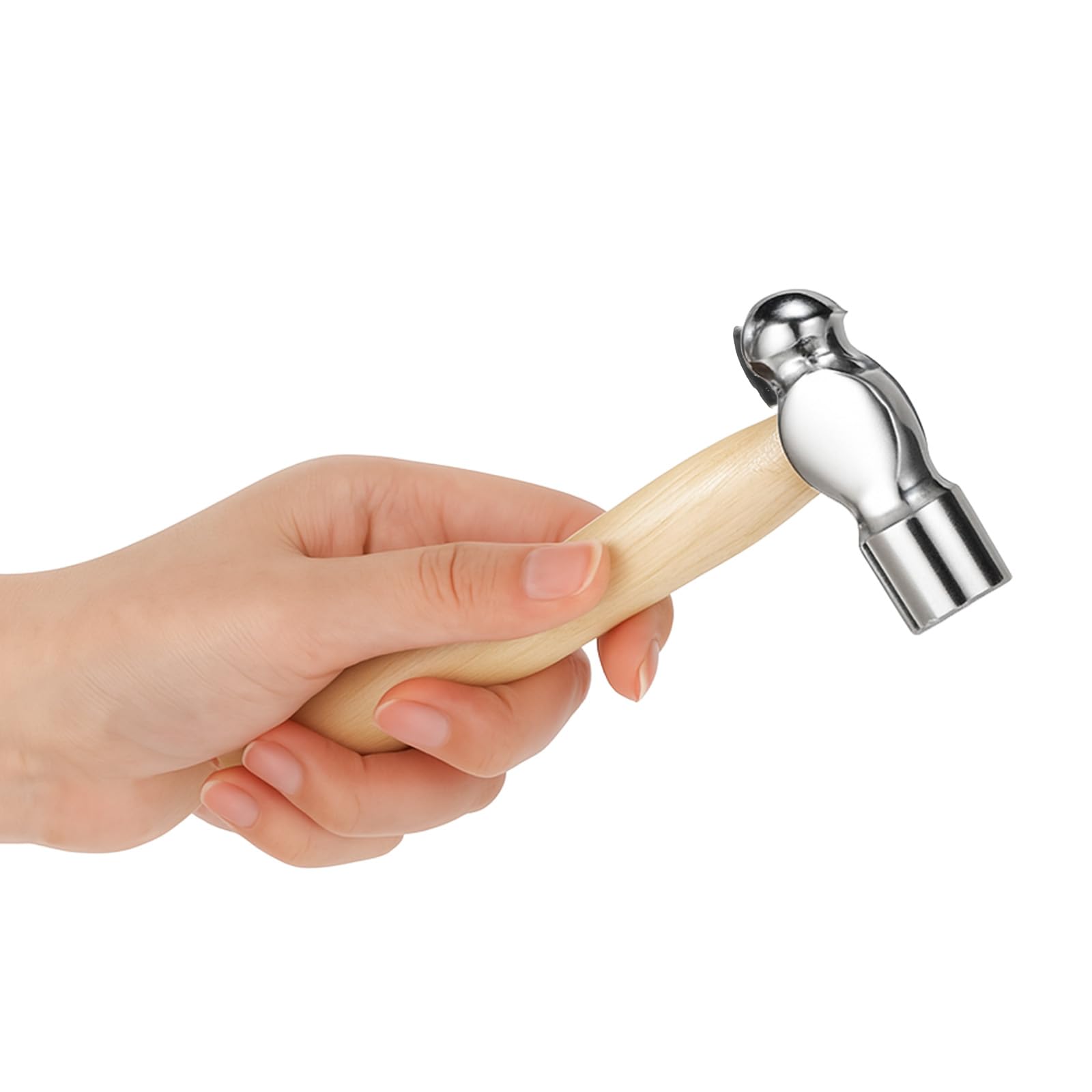 Mini martillo con mango de madera, martillo de bola, herramienta pequeña de cabeza redonda, fabricación de joyas, reparación, carpintería, manualidades