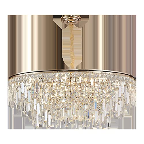 Chandelier cristal post-moderne D50cm pour salon et salle à manger