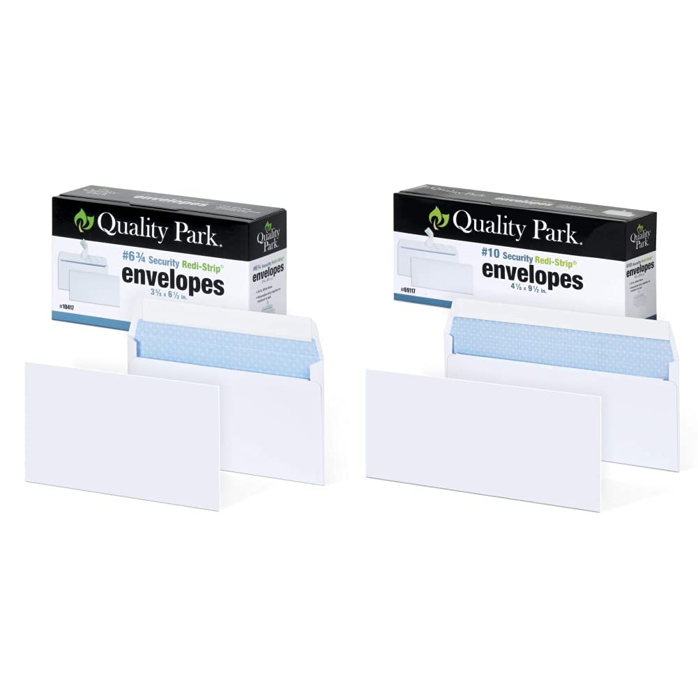 Amazon.com : Quality Park Security Envelopes Bundle (6 3/4 and 10) with ...
