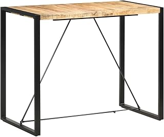 Bar Table,Snack Bar,Decorative Table,Kitchen Table,Writing Desk,Farmhouse Tables,Console Table,for Meeting Rooms, Dining Room, Lobby,Cafes,55.1"x27.6"x43.3" Solid Mango Wood