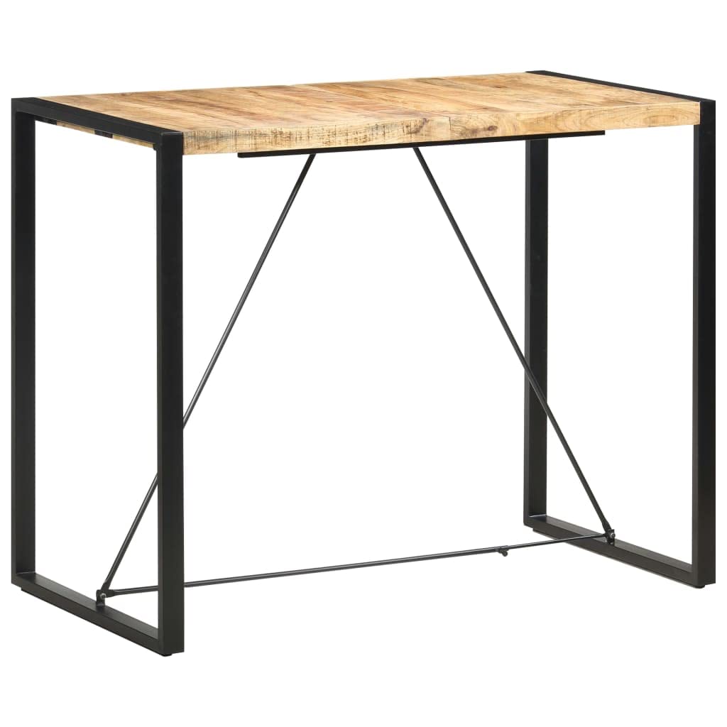 Table d'appoint moderne peu encombrante en bois massif et acier