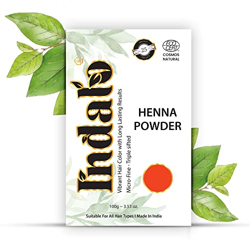 Image of Indalo Natural Henna & Indigo Hair Colour Powder, Combo for Hair Care and Conditioning Hair Growth, No Ammonia, No PPD, No Peroxide - (100g+100g)