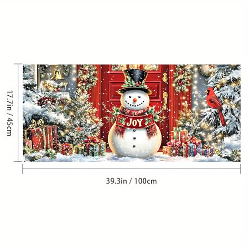 HOMETITUTE película de ventana Navidad muñeco de nieve 39.3×17.7 in miniatura 3