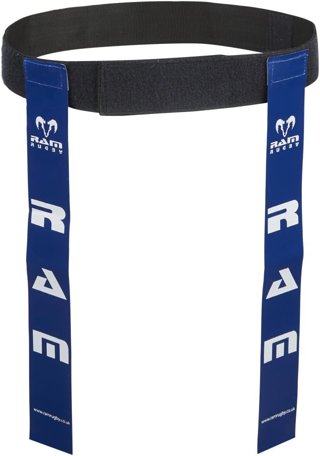 Ram Rugby Tag Rugby Belt Set (Waist 22โ to 44โ) โ Durable Tag Rugby Belts - Includes 10 x Adjustable Belts with 20 x Tear-Away Tags - Ideal for Schools, Clubs & PE Sessions โ In 3 colours & 2 sizes