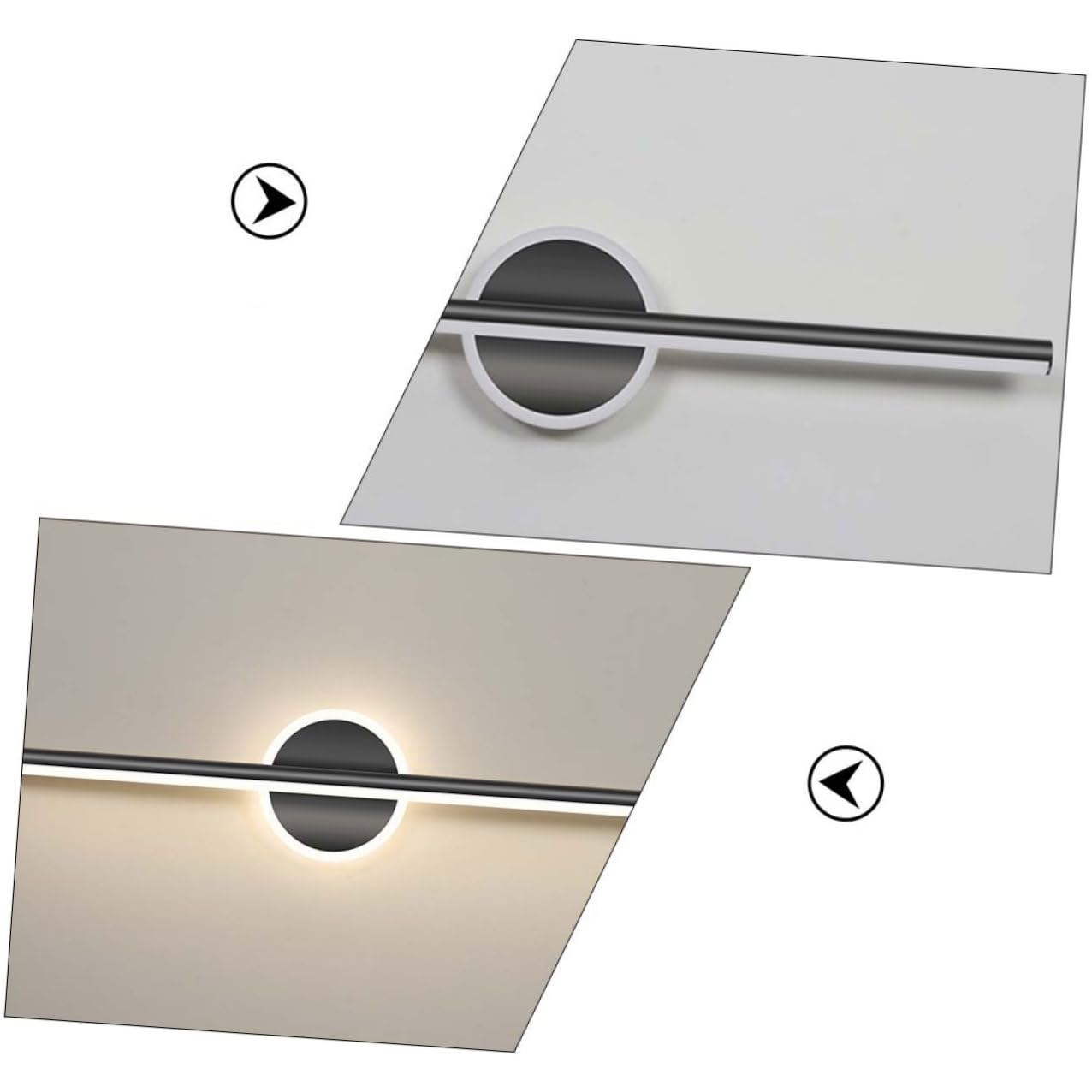 TEHAUX Lampada LED Specchio Bagno Luce da Muro in Alluminio e Ferro per Bagno Luci a Specchio Installazione Orizzontale o Verticale