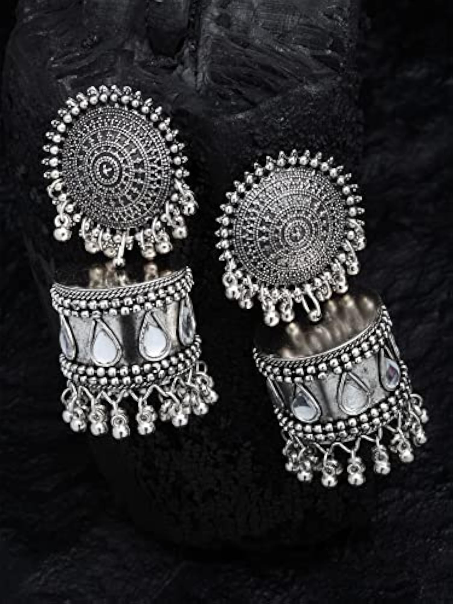 Stylish Oxidised Jhumka Earrings for Women