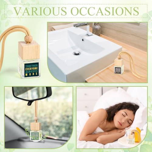 Image of Funnymoom 30 Pcs Christmas Team Gifts Bulk for Staff Appreciation Small Thank You Empty Hanging Car Air Freshener Diffuser Together Everyone Achieves More Gifts for Employee Nurse Teachers Coworker