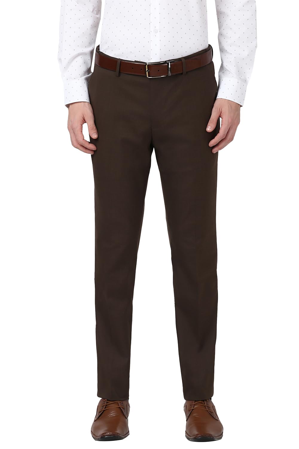 peter england Men Work Regular Fit Utility Pants-picture-34