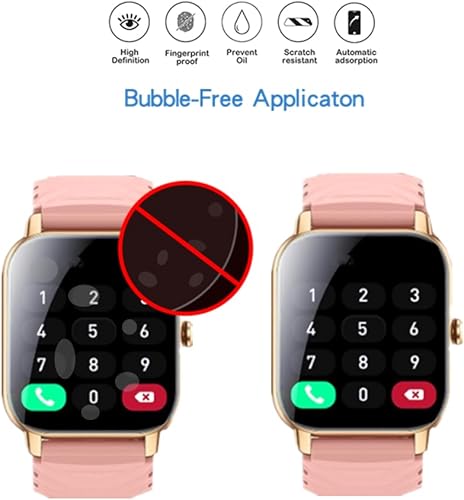 Miniatura 4 de Protector de pantalla de reloj compatible con P66  P66D  P66E de 1.85 pulgadas, película protectora invisible de cobertura completa de TPU HD