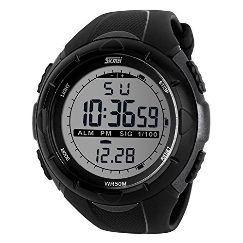 Yijia marca de lujo hombres Boy deportes relojes digitales LED Militar reloj impermeable al aire libre Casual relojes de pulsera Relogio Masculino, color Plateado Yijia marca de lujo hombres Boy deportes relojes digitales LED Militar reloj impermeable al aire libre Casual relojes de pulsera Relogio Masculino, color Plateado