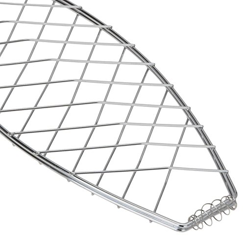 ToCis Big BBQ 4 x visgriller (zilver) met houten handvat, grote visbraad van metaal (57 x 13 cm) - Image 4