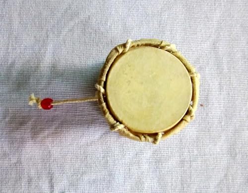 Image of Small Shiv Damru set of 5, Damroo, for Temple, for Gift, Madari Damru