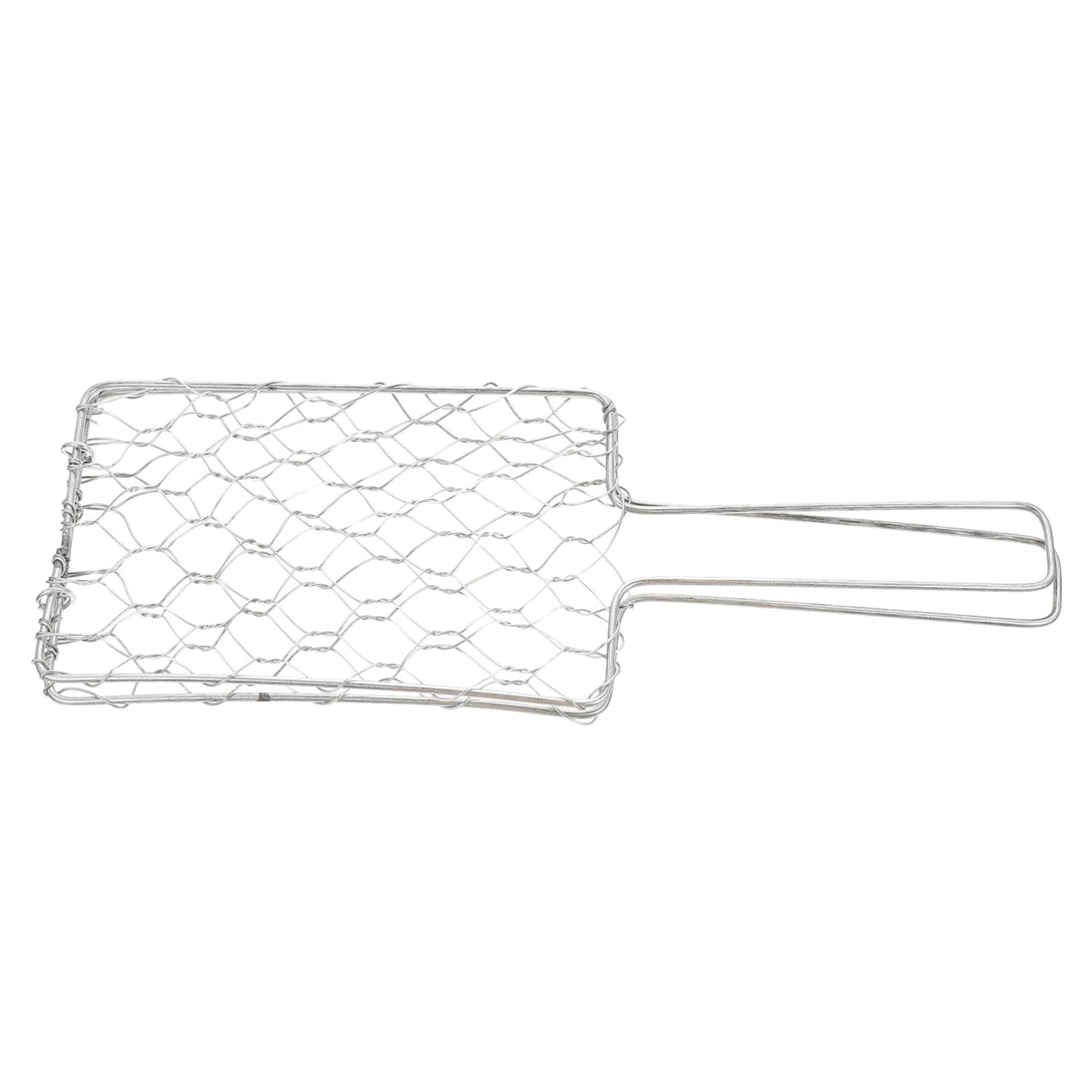 POPETPOPGrilled Fish with Iron Grill Metal Fish Grill Basket Oven Accessories Baking Racks for Oven Outdoor Griddle Grill Outdoor Accessories Steel Wrought Iron Seafood Clip Net Man