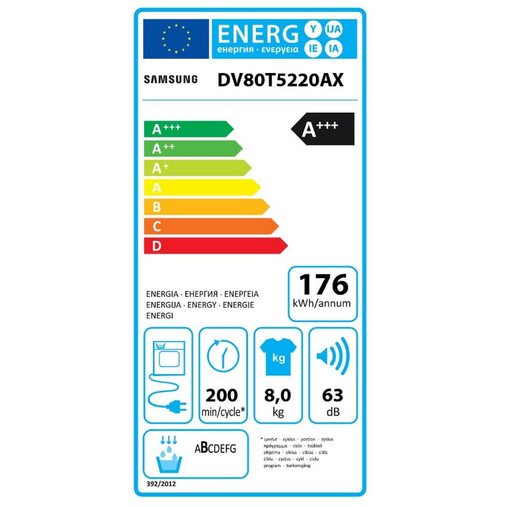 Sèche-linge frontal SAMSUNG DV80T5220AX