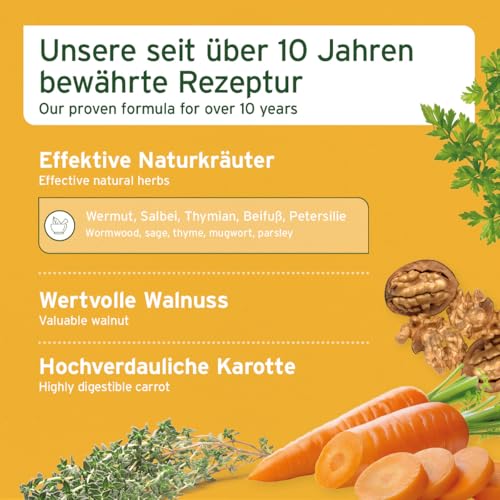 AniForte WermiX für Hunde 250g - Natürliche Kräuter, seit 10 Jahren bewährte Alternative, Unterstützung durch Saponine, Bitterstoffe, Thymian, Wermut & Salbei