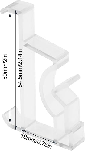 Miniatura 4 de SING F LTD 10 clips transparentes para cenefa, persianas de ventana, clip oculto, abrazaderas de cenefa de canal oculto, soporte de instalación,