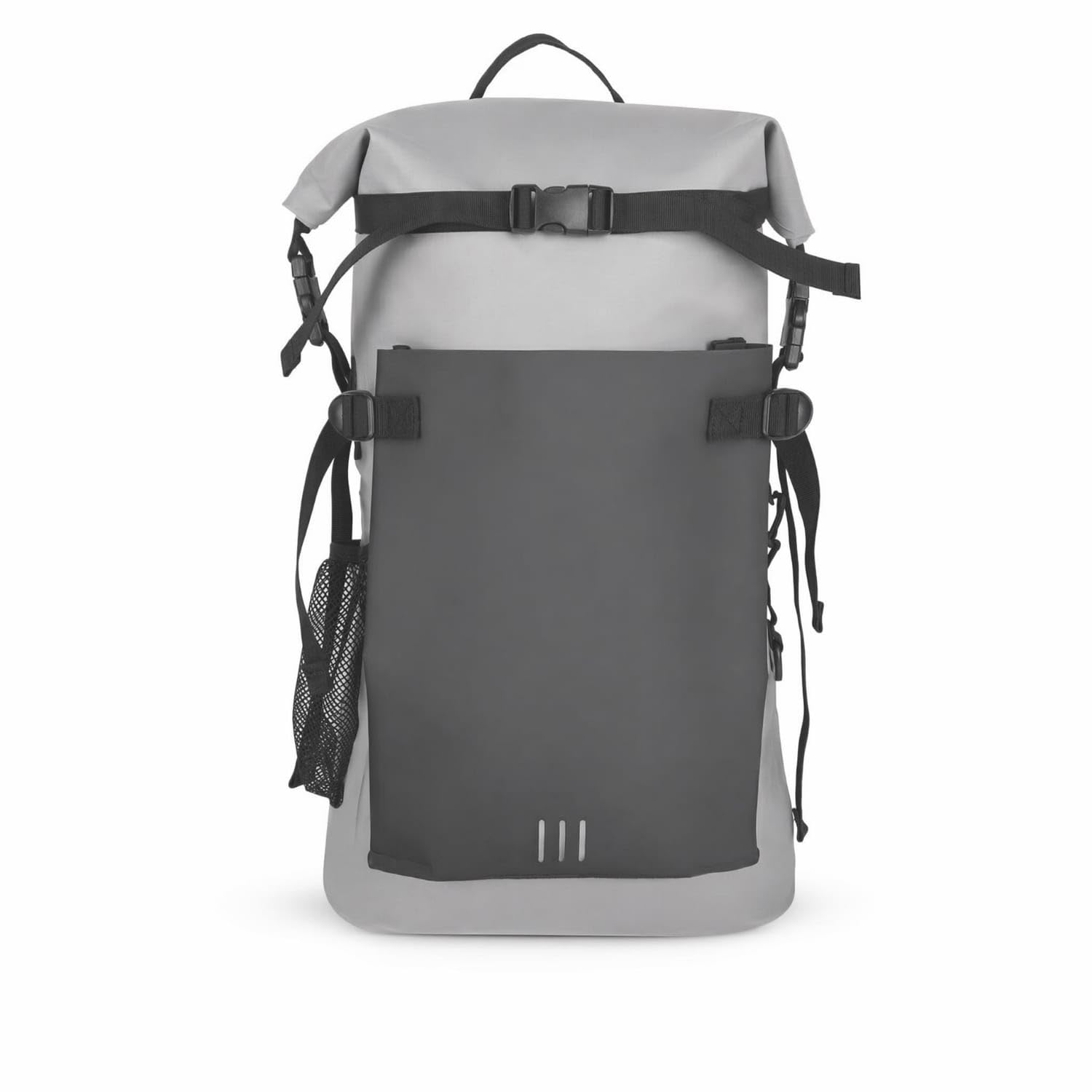 Adjustable Dry Backpack with Mesh Pocket Water Resistant Rolltop Backpack with Side Pockets Heavy-Duty Daypack Lightweight for Hikers, Travelers, Hiking, Beach, Travel, Gray, 30L-image-45