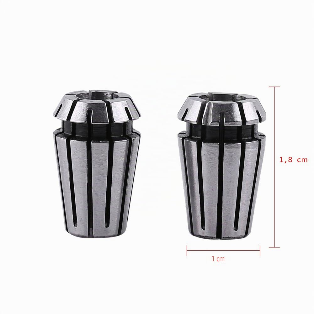 ER11 Spring Collet Set, 15pcs Precision Spring Collets Collet Hecho de acero de resorte 65Mn para herramienta de torno de fresado CNC y máquina de grabado de sujeción de trabajo