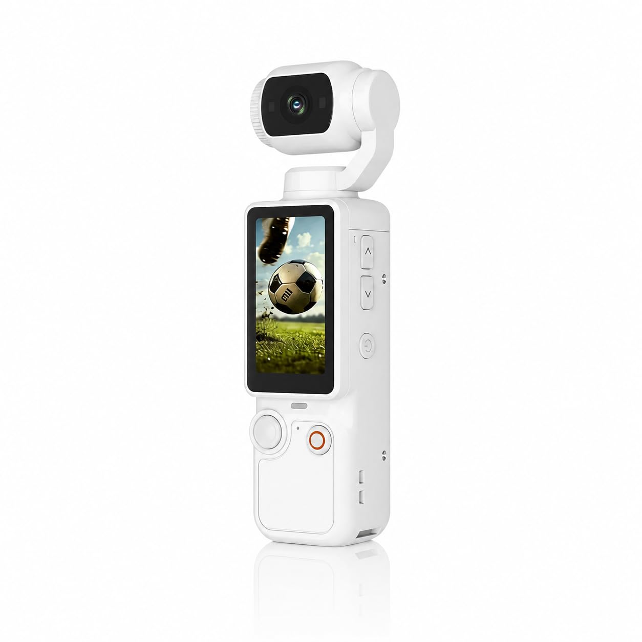 4K Pocket Gimbal Camera with 3-Axis Stabilization, Touchscreen Display, Portable Handheld Video Camera for Vlogging, Travel, Content Creation & Social Media 8 GB Memory Card (White)-picture-28