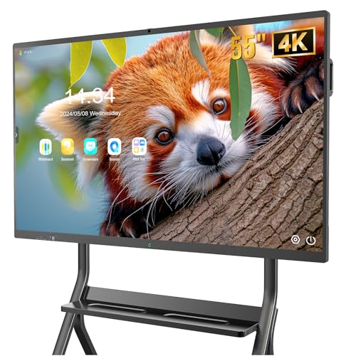 Image of 55″ Smart Board, 4K UHD Touchscreen Display Electronic Whiteboard Built in Ultra High Definition Camera Open App Ecosystem, Digital Presentation Electronic Smart WhiteBoard for Classroom Home Office