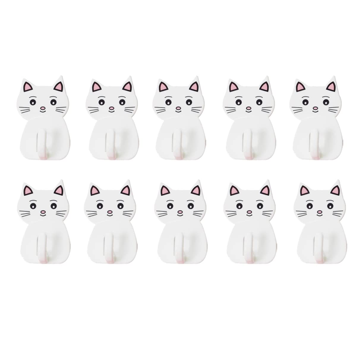 VASDEV Juegos, 10 uds., Ganchos para Dormitorio, Perchero, Gancho de Cocina para el hogar, Metal Blanco, Estante de Dibujos Animados para Restaurante, Organizador Autoadhesivo, Abrigo de