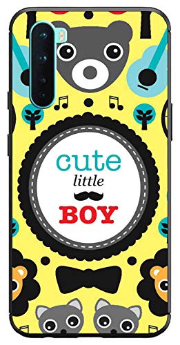 Image of Amazon Brand - Solimo Designer Cute Little Boy Yellow Pattern Printed Soft & Flexible Hybrid Back Case Mobile Cover for OnePlus Nord