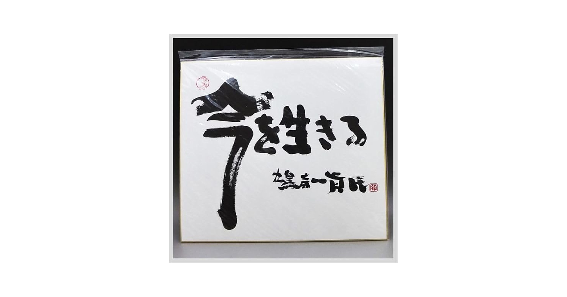 Amazon.co.jp: 坂村真民 色紙 複製品 今を生きる 愛媛県 砥部町