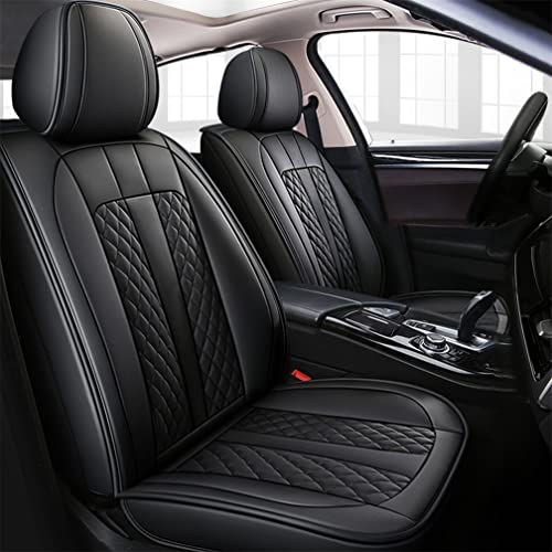 Custom Leather Car Seat Covers Fit for Chevrolet Impala Limited 2014-2016 with Waterproof Non-Slip Vehicle Cushion Cover Compatible Airbags Car Interior Accessories(2 Front Seats Standard/Black)