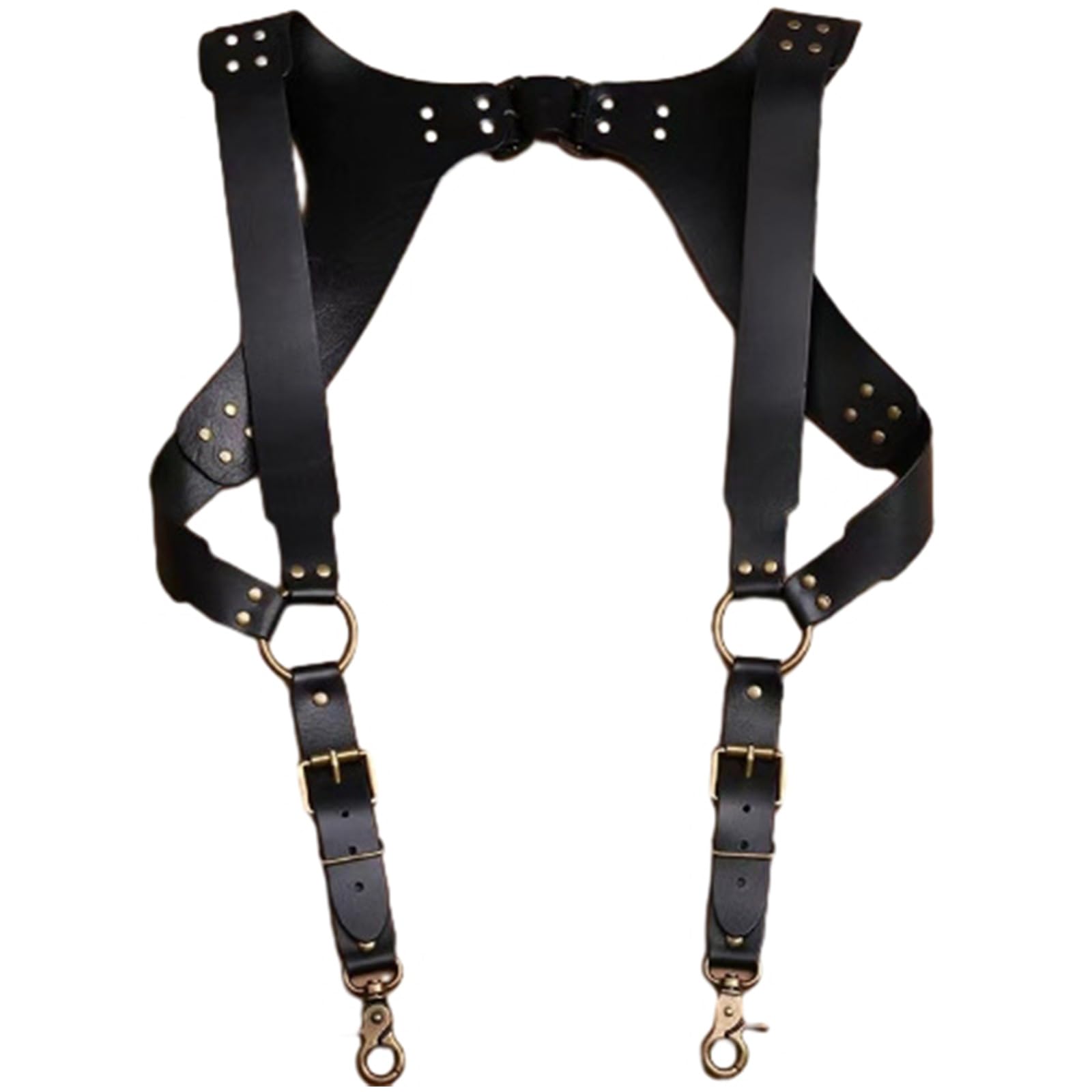 Arnés de pecho para baile y estética punk gótica con cinturón de poliuretano resistente 7