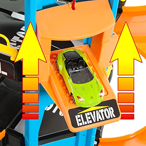 M MOLTO 5474 Molto Parking Elektronischer Parkplatz für Kinder, 5 Etagen, Bunt, 5 Plantas