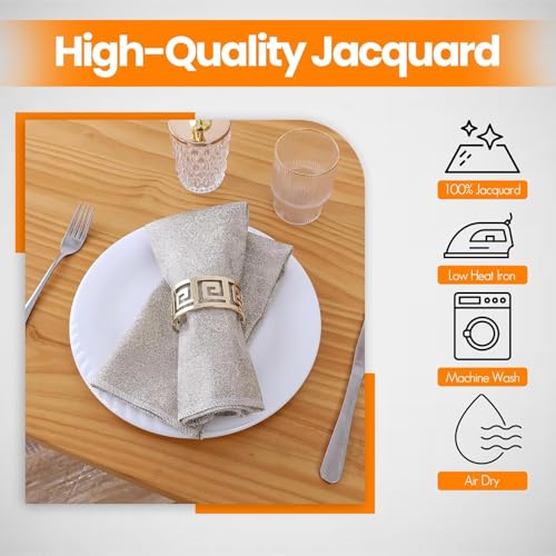 Servilletas de Tela Jacquard Majestic Giftware 18x18 in Pack x6 miniatura 2