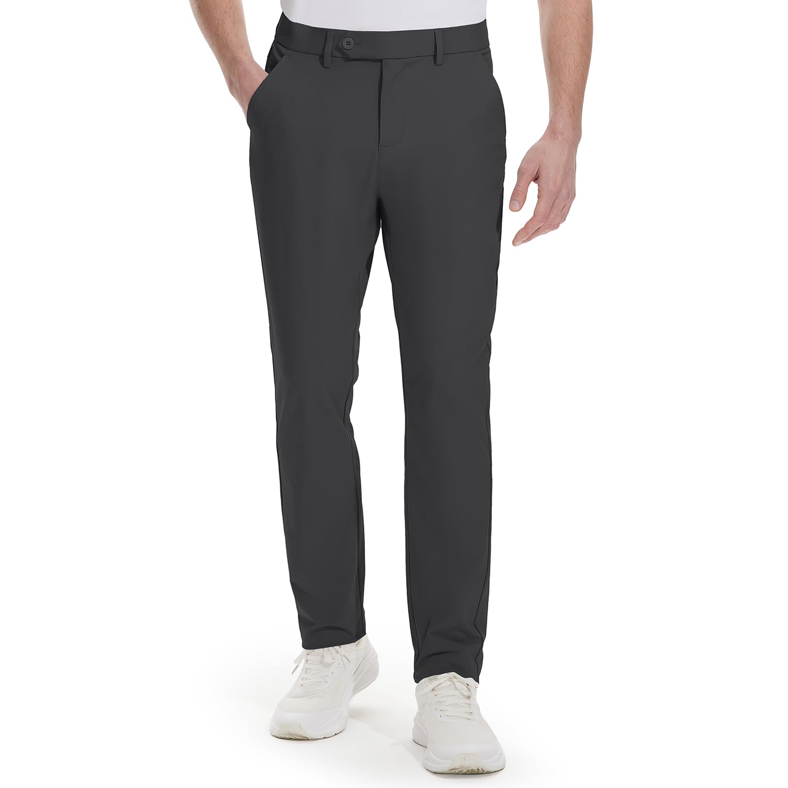 Mens Golf Pants Stretch Dress Pants 30 32 34 Comfy Lightweight Casual Trousers Quick Dry Travel Pants with