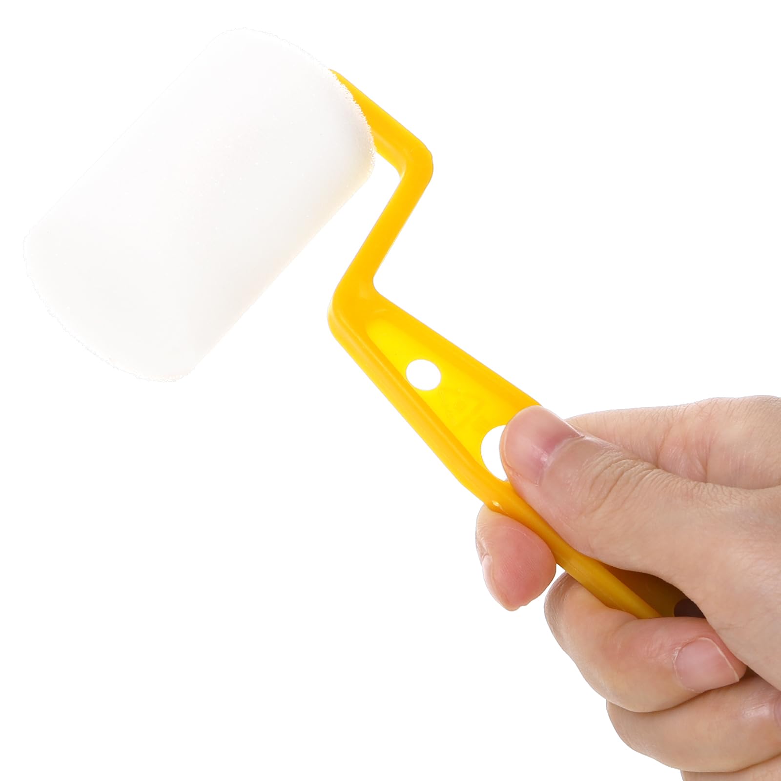 Hedume Juego de 7 herramientas de rodillo de pintura, 1 pincel, 2 rodillos, 3 esponjas, 1 forro de bandeja de pintura, kit de rodillo de pintura para profesionales o propietarios de viviendas para