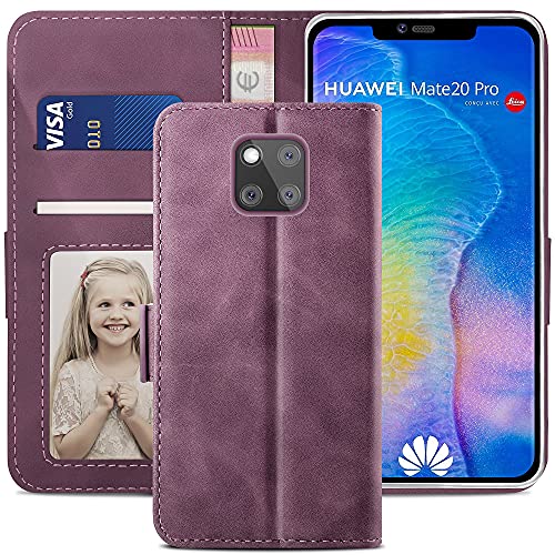 Xinyunew Cover Con Portafoglio Per Huawei Mate 20 Pro – Pelle PU Rossa Con Supporto, 2 Slot E Chiusura Magnetica - 2